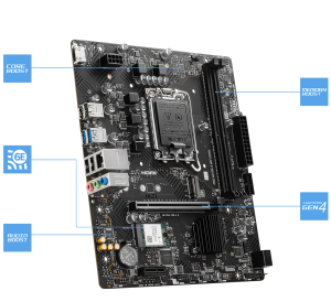 MSI M/Board with Intel  B660  Chipset For Intel  12th  Generation   Processors LGA 170