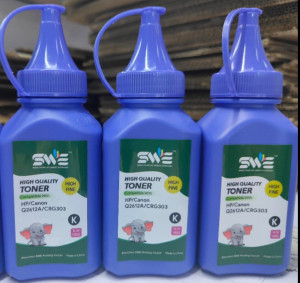 SWE Toner/dust  High Quality  compatible with  HP/ Canon Q2612A / CRG 303 (100G)